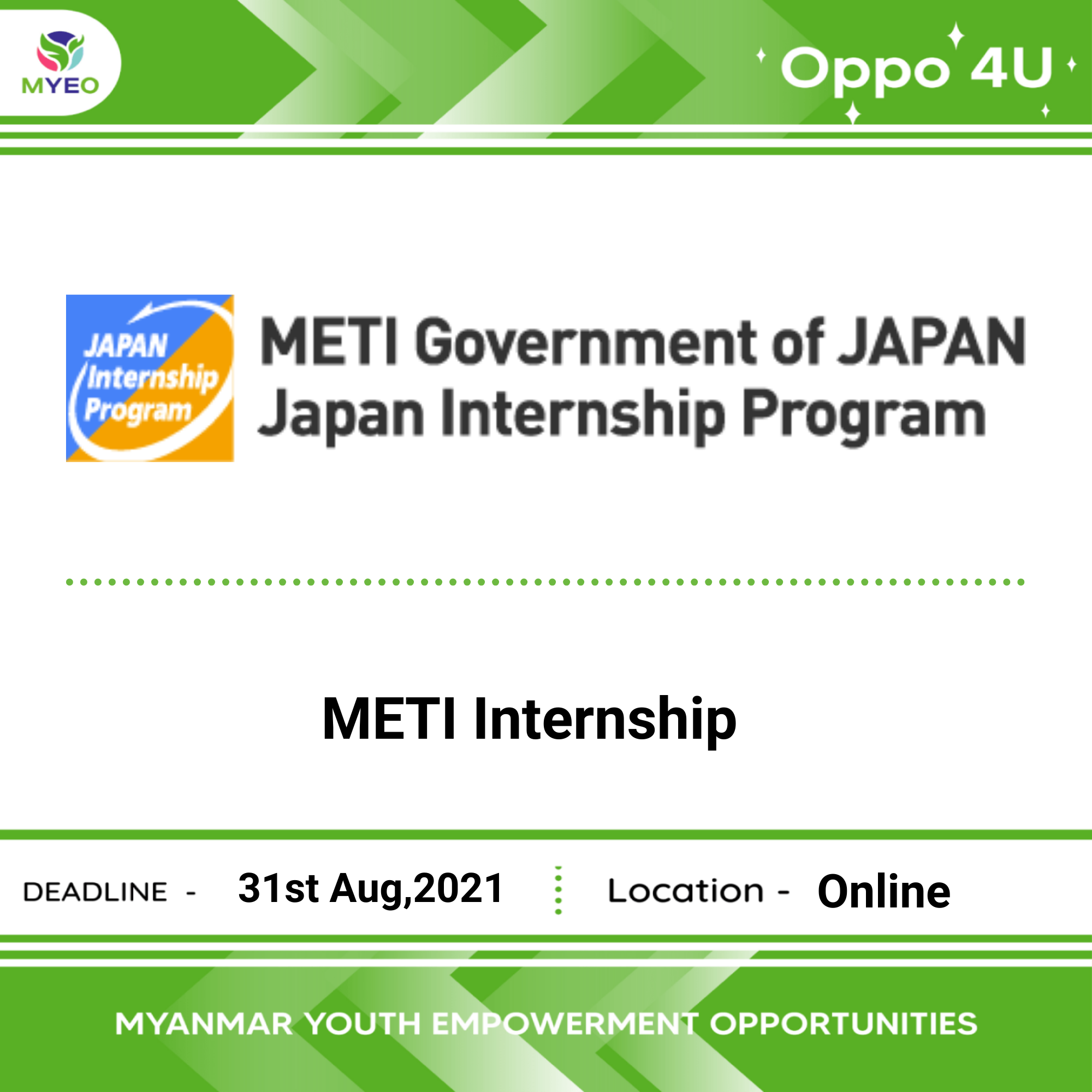 METI Internship - MYEO, Myanmar Youth Empowerment Opportunities
