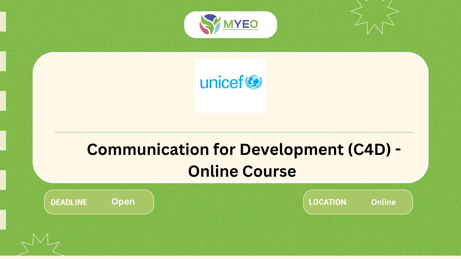 Communication for development c4d online course myeo myanmar