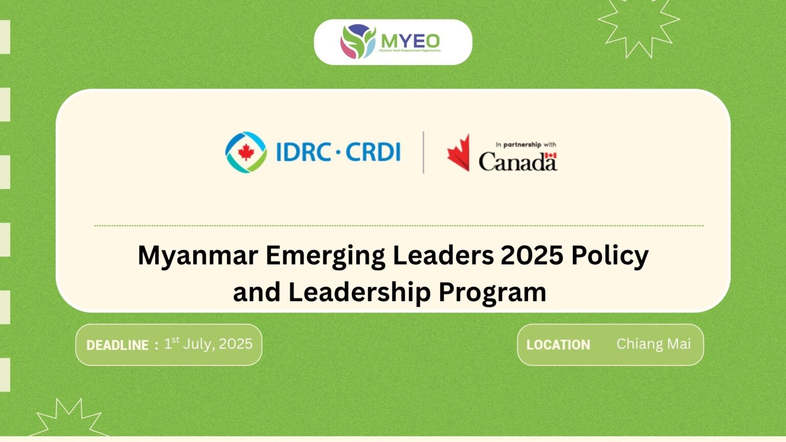 Myanmar Emerging Leaders 2025 Policy and Leadership Program - MYEO ...
